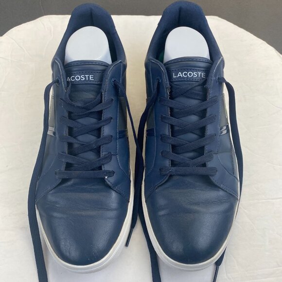 Lacoste Sport Men\'s Blue Leather Shoes‎ Size 13,Lace Up main image 8